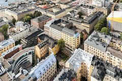 Mariankatu 9 & 11 ilmakuvassa