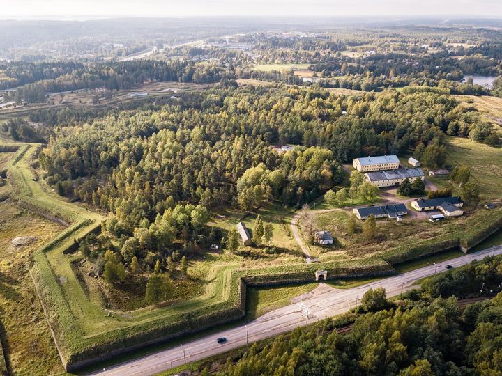 Kyminlinna ilmakuvassa.
