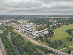 Ilmakuva Tullin uudesta rakennuksesta Vantaan Jokiniemessä. Uusi toimipiste tulee sijaitsemaan monien muiden valtion toimijoiden naapurissa.