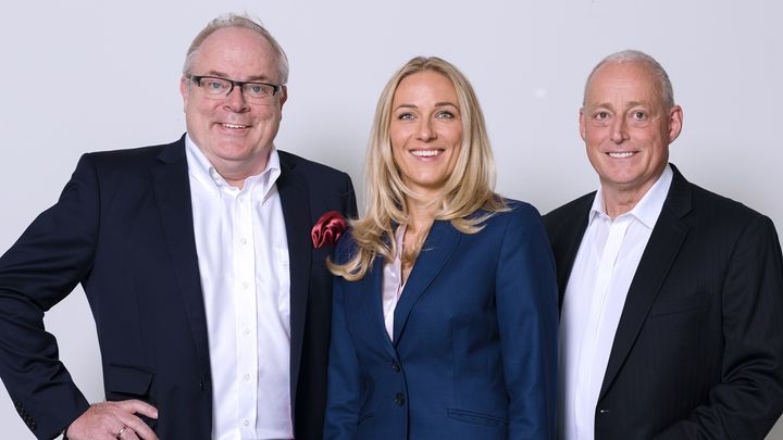 Uwe Köstens, Julia Hammer, and Martin Hammer (from left to right), the management team of enomyc GmbH. Julia Hammer will also lead the group holding company.