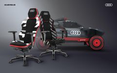 Quersus and Audi unveil their innovative collaboration in 2024 with two ergonomic chairs inspired by Audi's iconic motorsport design. The Quersus VAOS Audi RS Q e-tron and Quersus ICOS Audi chairs combine cutting-edge aesthetics with exceptional comfort, reflecting the performance and technology of Audi's vehicles.