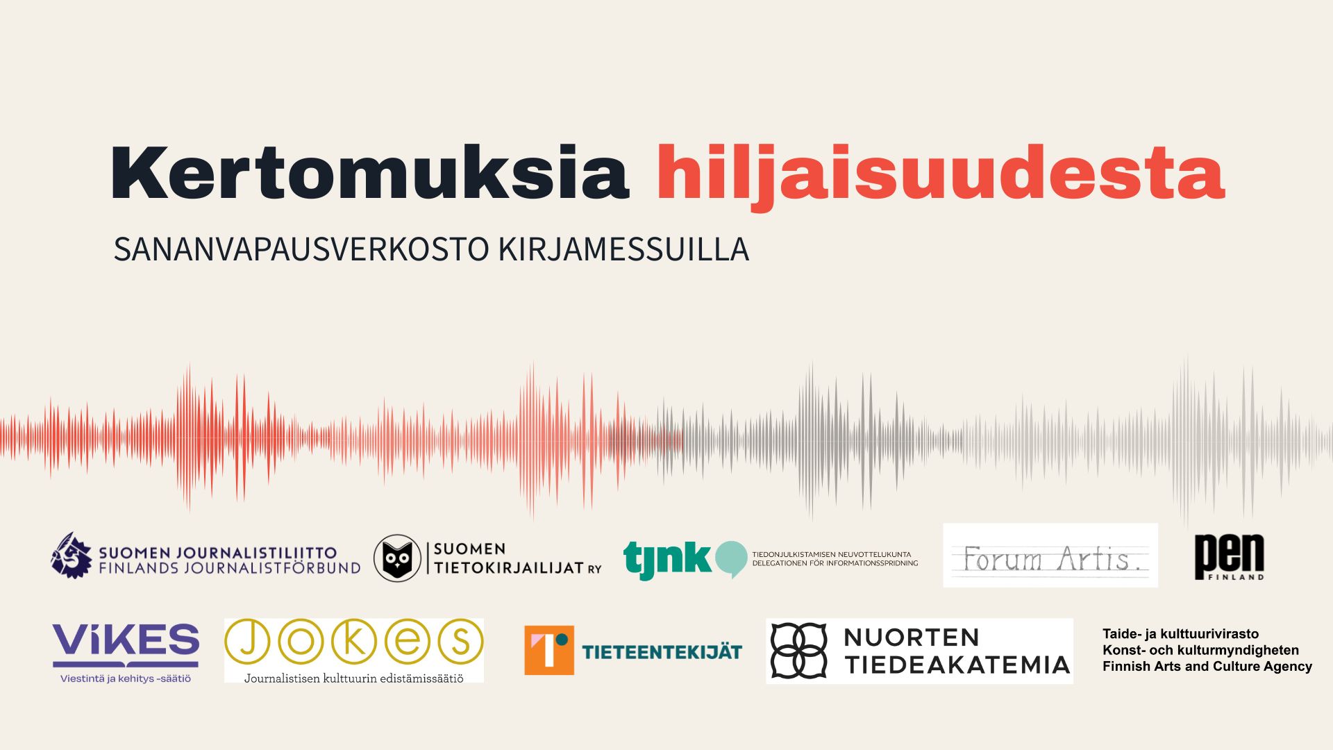 Sananvapausverkosto kiertää Suomen kirjamessuja syksyllä 2026