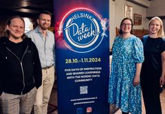 Antti Rask, Juha Korpela, Säde Haveri ja Eevamaija Virtanen ovat Helsinki Data Weekin perustajat.