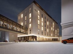 Santa’s Hotel Santa Clausin olemassa oleva rakennus yhdistyy lisäosaan upealla yhdyskäytävällä Korkalonkadun päältä. Korttelin historiallisten rakennusten tyyli on huomioitu lisäosan suunnittelussa siten, että se istuu hyvin katukuvaan