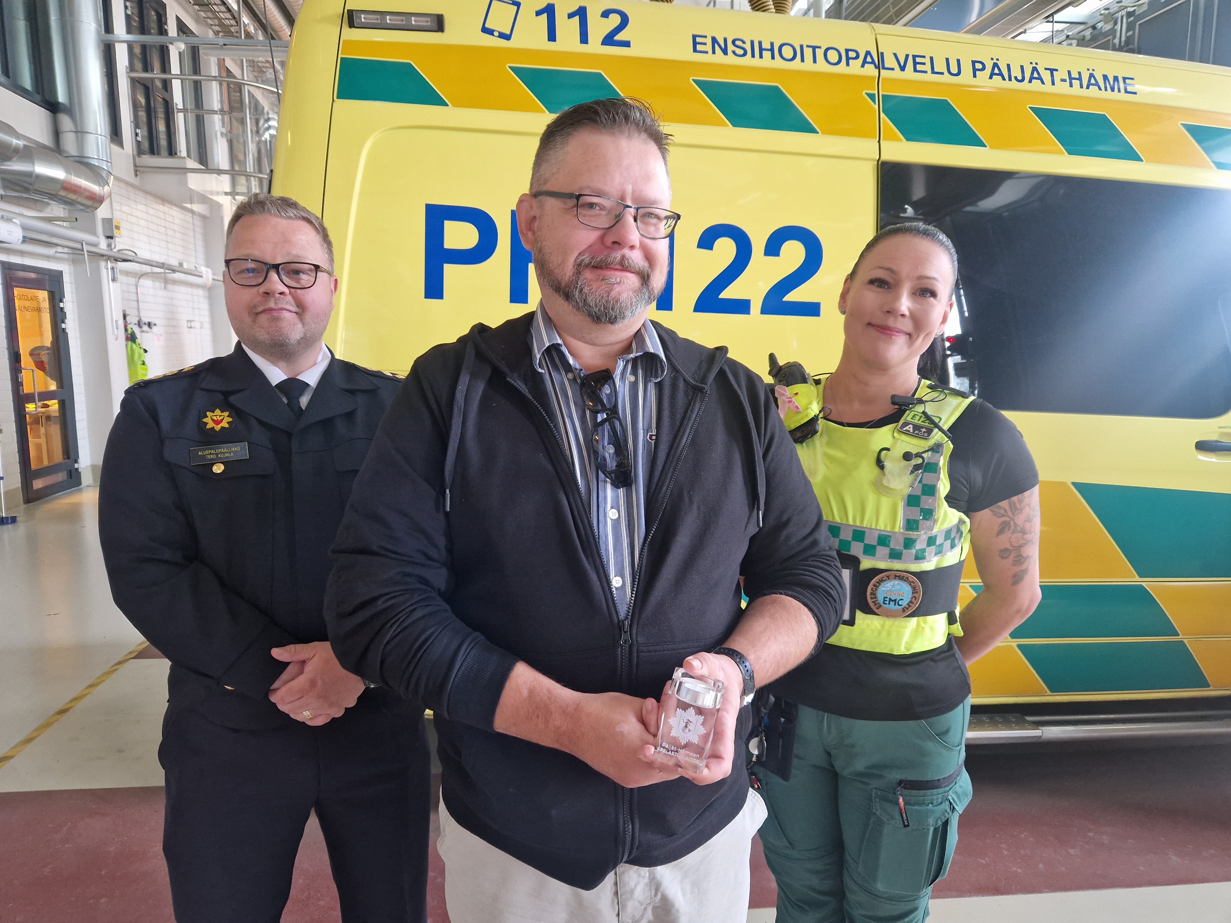 Ville Marjanen palkittiin hengenpelastamisesta Heinolassa