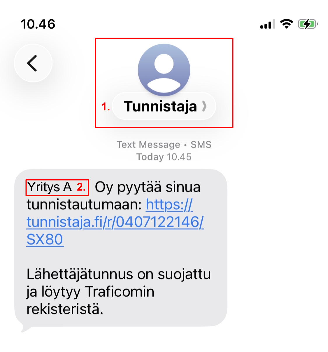 Asiakaspalvelun tekstiviestitunnisteita suojataan Traficomin rekisterillä