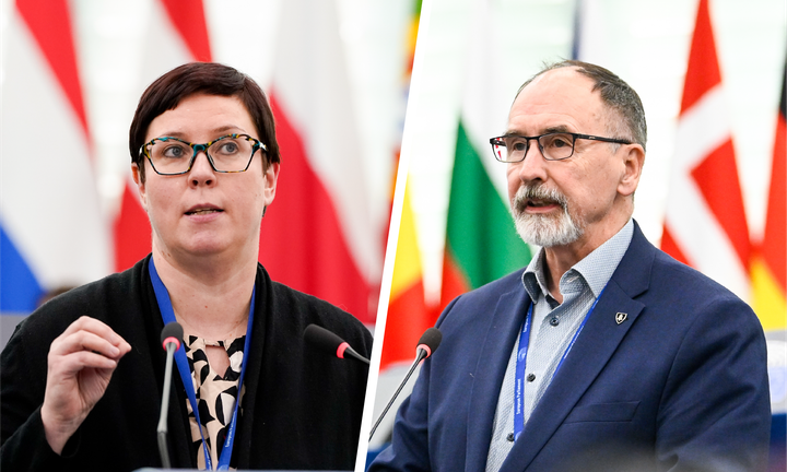 Europarlamentaarikot Merja Kyllönen ja Pekka Toveri.