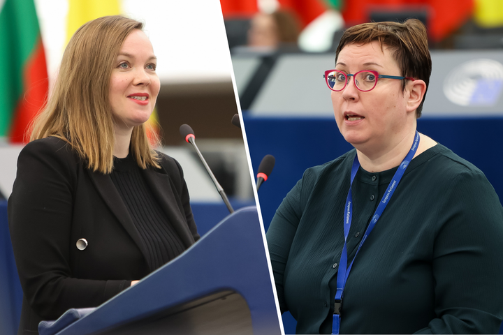 Europarlamentaarikot Katri Kulmuni ja Merja Kyllönen.