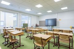 Sääksjärven koulukeskuksen uusia luokkatiloja.
