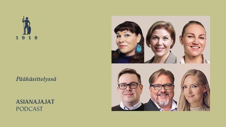 Pääkäsittelyssä-podcastin haastateltavina ovat kokeneet asianajajat Mia Kavasto, Ilona Piironen, Marja Välilä, Mikko Heinonkoski ja Timo A. Järvinen. Podcastia toimittaa Katja Hollmén.