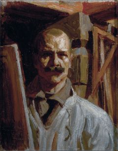 Taiteilijan omakuva, joko on maalattu Firenzen Uffizi-galleriaa varten. Kuva ei kuitenkaan koskaan päätynyt Firenzeen ja on tänä päivänä osa Gallen-Kallelan Museon kokoelmaa.