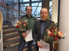 Jarmo Lämpsä ja Ala-Fossin maatalousyhtymästä Kalle Fält