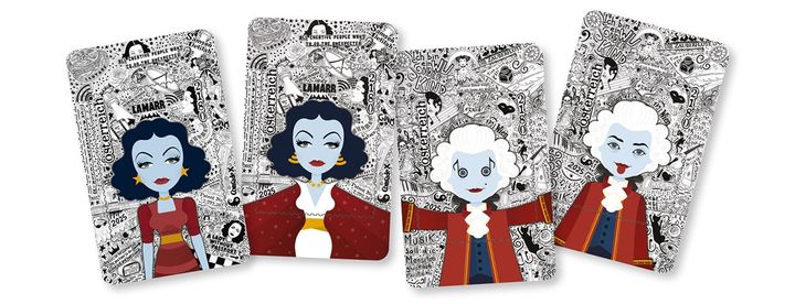 The new Crypto stamp art comes in a total of four different designs: • MOZART, THE MAESTRO - The musical visionary • AMADEUS, THE PRANKSTER - The mischievous spirit behind the genius • LAMARR, THE STAR - The glamorous screen icon • HEDY, THE MIND - The brilliant inventor of modern communication.