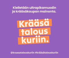 Krääsätalous kuriin -kansalaisaloitteella vaaditaan krääsäkaupan ja ultrapikamuodin mainonnan kieltämistä.