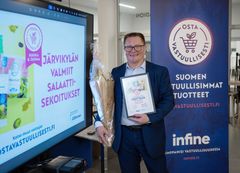 Famifarm Oy:n myyntijohtaja Pasi Lakaniemi julkistustilaisuudessa 26.11.2025