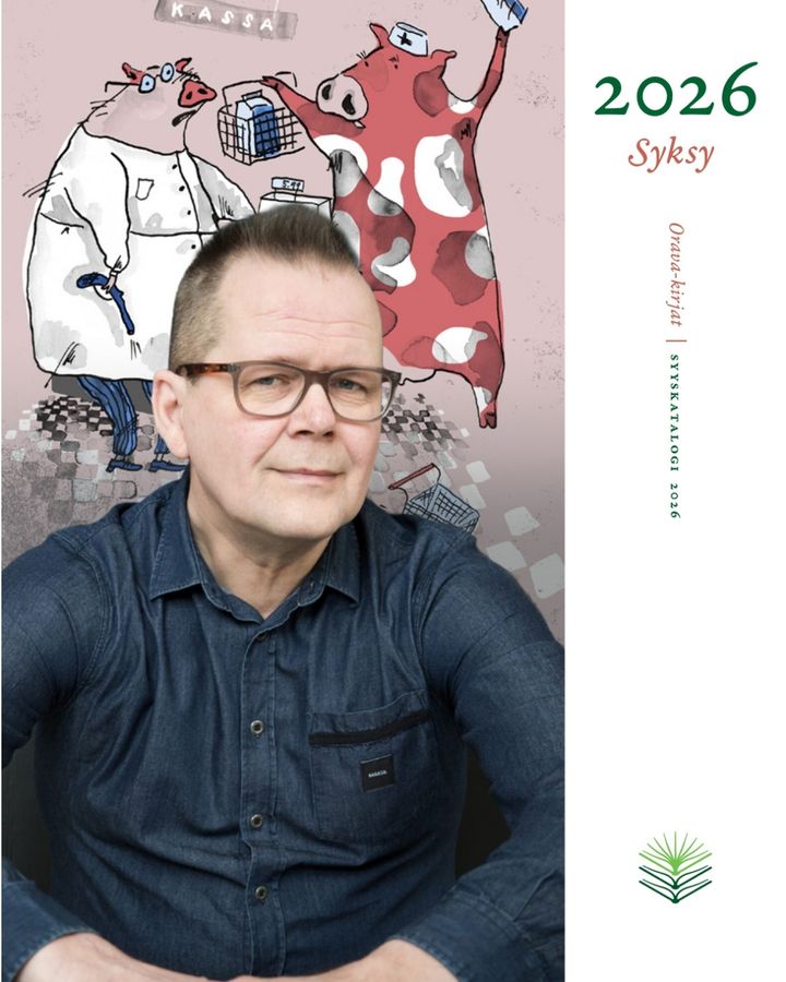 Yksi Orava-kirjojen syksyn kärkinimistä on Kari Hotakainen, jonka satukokoelma Naurulokki ja pastori huvipuistossa ilmestyy syyskuussa.