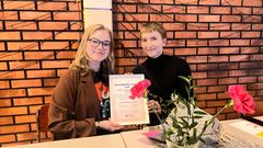 Sumud ry:n toiminnanjohtaja Jasmin Paananen ja järjestöassistentti Pilvi Nikarmaa