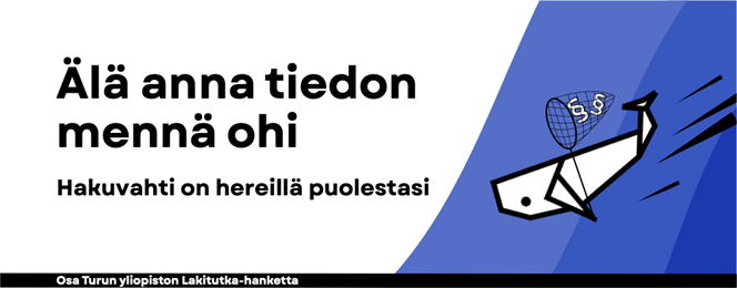 Lakitutkan hakuvahti pitää lainvalmistelua silmällä puolestasi.