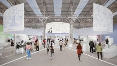 The entrance to the permanent exhibition at the Museum Selma. The chronology allows visitors to explore German history in a free-flow space. This is supplemented by polyphonic narratives by migrants. Immersive spaces in six concept rooms will allow migration to be experienced as an intersectional topic that shapes us all.