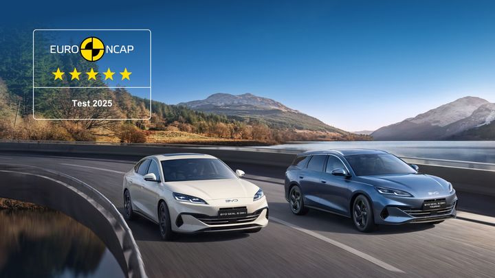 BYD SEAL 6 DM-i ja SEAL 6 DM-i TOURING ansaitsivat viisi tähteä Euro NCAP -testeissä