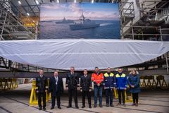 Kolmannen RMC:llä rakenteilla olevan merivoimien monitoimikorvetin kölinlasku 14.1.2026