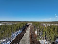 Site area of Kopsa III wind farm in Finland