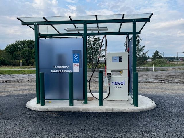 Nevelin biokaasun tankkausasema Forssassa
