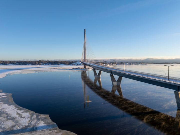 Kruunuvuorensilta tammikuussa 2026. Kuva: Jarno Haanpuro