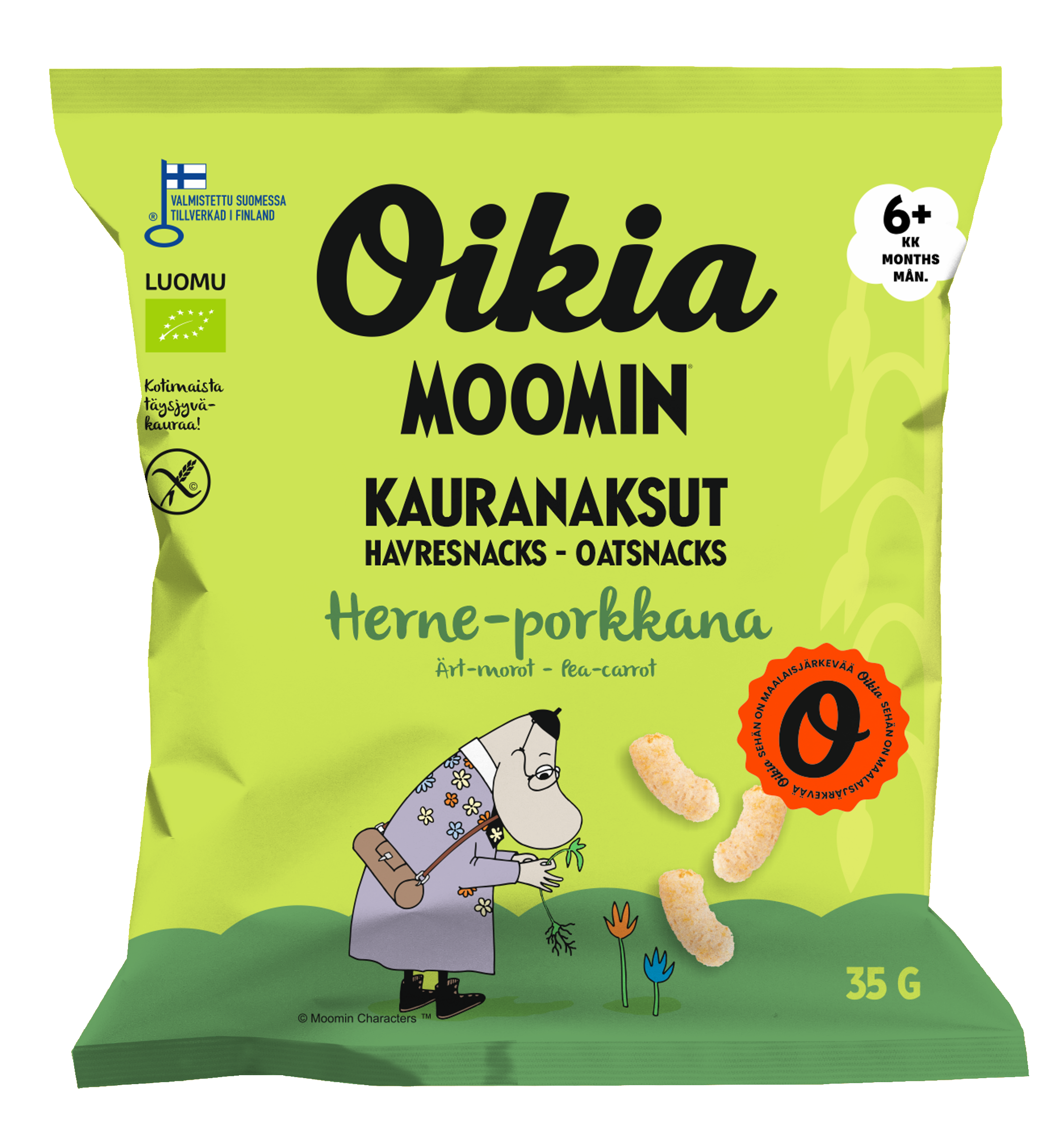 Oikia vetää Moomin-kauranaksuja myynnistä pitoisuusvirheen vuoksi