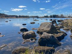 Kokemäenjoessa Sastamalassa vedenpinta on ollut alhaalla.