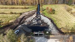 Saukkojärven pohjapato ylhäältä kuvattuna.