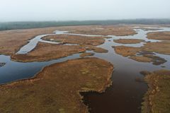 Kirkko-Surnuin kunnostusruoppaus ilmakuva