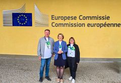 EU Green Week konferenssiin osallistuivat Jyri Wuorisalo, Savonia-ammattikorkeakoulu (vas), Saara Karkulahti, Itä-Suomen elinvoimakeskus ja Hanna Lehtimäki, Itä-Suomen yliopisto.