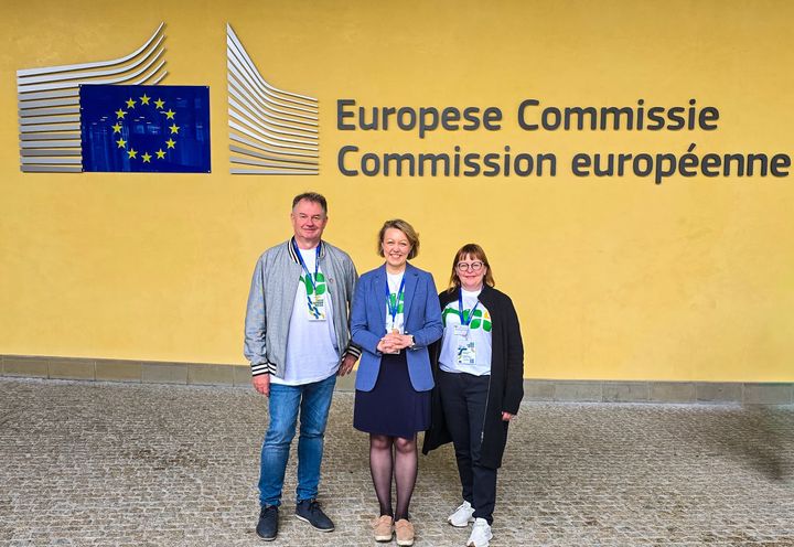 EU Green Week konferenssiin osallistuivat Jyri Wuorisalo, Savonia-ammattikorkeakoulu (vas), Saara Karkulahti, Itä-Suomen elinvoimakeskus ja Hanna Lehtimäki, Itä-Suomen yliopisto.