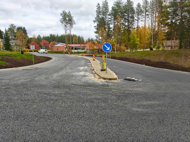 Porokadun liittymä lähikuvassa.