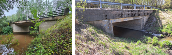 Kuvassa vasemmalla Sydänojan silta ja oikealla Kaiselan silta