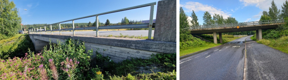 Vasemmalla Harjunpään silta ja oikealla Pappilanniemen risteyssilta