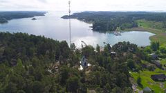 Ilmakuva Kirjaisten rannasta.