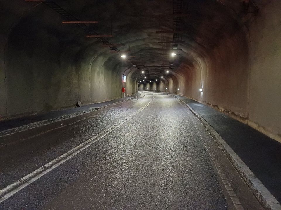 Kuparivuoren tunneli vuoden 2024 syyshuollon jälkeen.