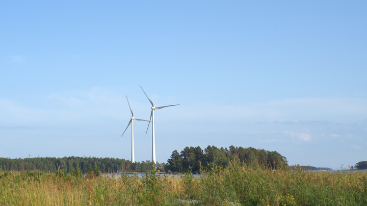 Vindkraftverk.
