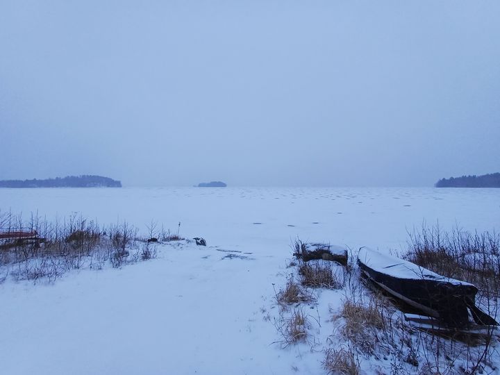 Jäätynyt Tammelan Pyhäjärvi. Kuva Jukka Sainio.