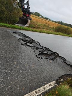 Srotunut Kuurilantie Valkeakoskella.