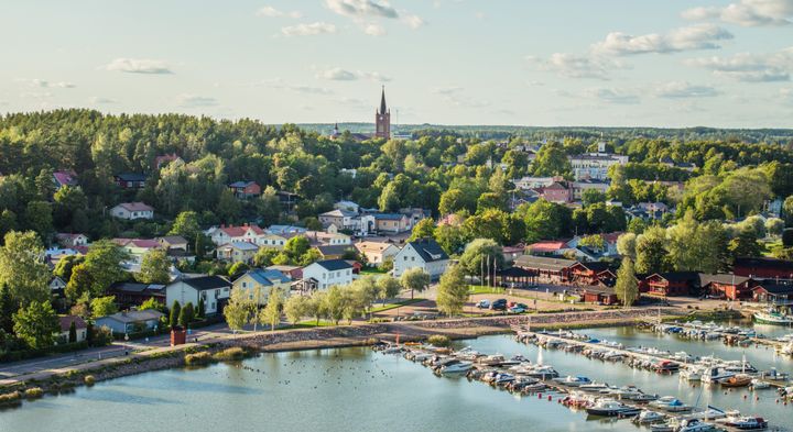 Ilmakuva Loviisan kaupungista.