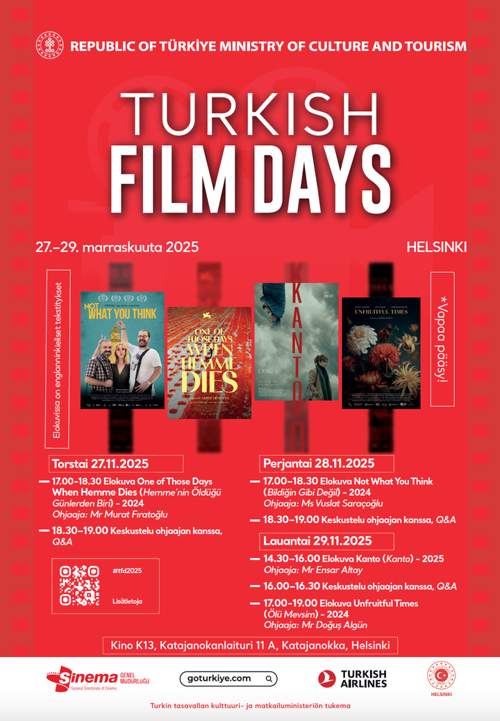 Turkkilaisen nykyelokuvan parhaimmistoa Helsingissä – Turkish Film Days 27.–29.11.2025
