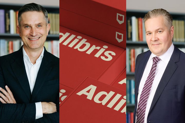 Ola Toresten, Adlibriksen toimitusjohtaja ja Heikki Pirnes, Adlibriksen / Akateemisen Kirjakaupan uusi Suomen maajohtaja