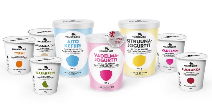 Suomalainen Helsingin Meijeriliike voitti hopeamitalin tuotteellaan Vadelmajogurtti – Suomalainen käsityöläisjogurtti.