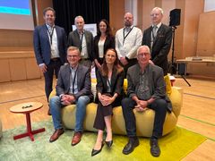 Yläriviltä Børge Edvardsen Klingan Narvik Havn, Trond Davidsen Sjomat Norge, Linda Bjurholt LKAB Malmtrafik, Sampo Kangastalo Tornion kaupunki, Jaakko Ylinampa Elivoimakeskus. Alhaalla Markus Petäjäniemi Arctic Rail, Lisa EK Nordic Strategy Partners, Roland Kemppainen Tornionlaakson neuvosto.
