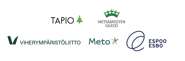 Metsä- ja viherpäivien järjestäjien, pääyhteistyökumppanin ja tukijan logot.