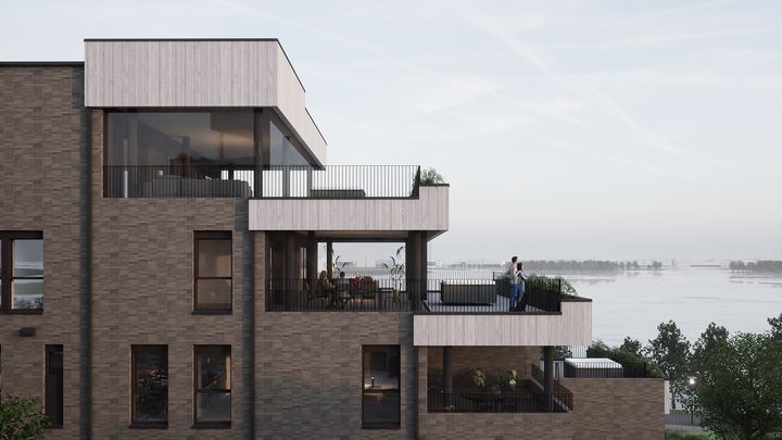 Sivukuva terassitalosta