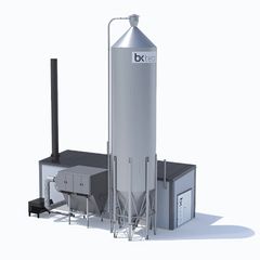 BioOne on pienin siirrettävä lämpökeskus. Polttoaineena käytetään puupellettiä teholla 870 kW - 3 MW (kuva BKtech).